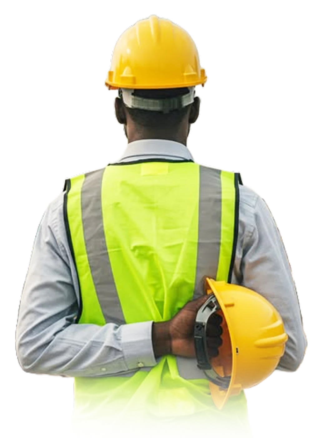 PKAAS certified electrical and civil engineer holding safety helmet